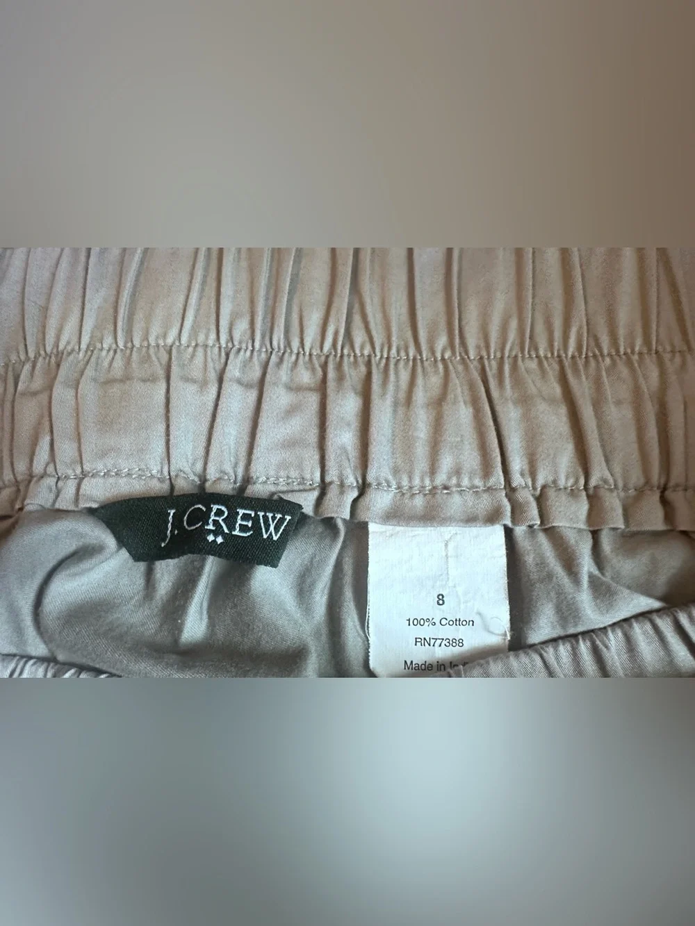 J. Crew Cotton Mini Skirt Size 8 J.Crew Pull-on Lightweight Muted Gray Skirt